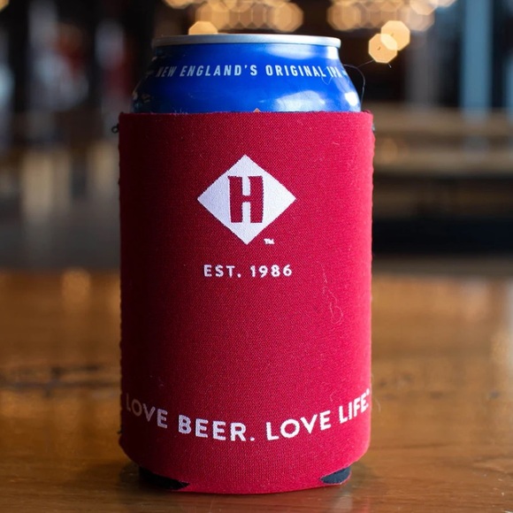 Harpoon Brewery Beer Koozie Can Bottle Cooler - 4 Total Red 12oz Collapsible NEW - Picture 3 of 3